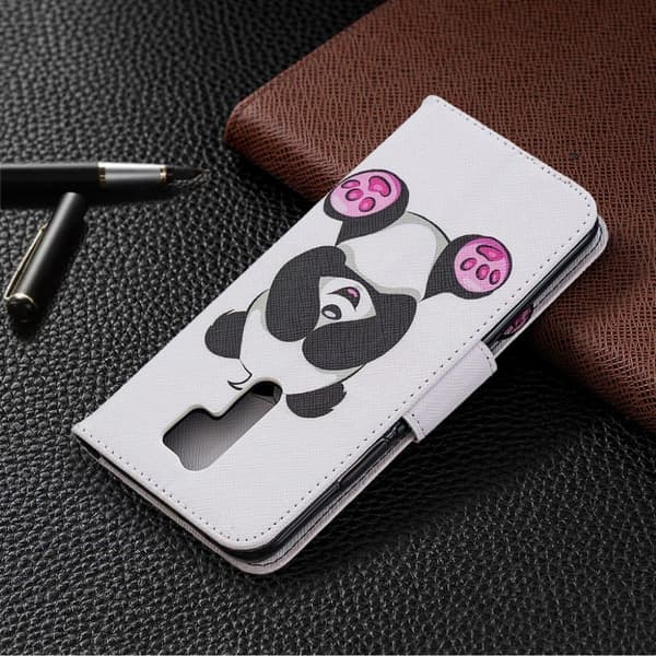 Wonderland Xiaomi Redmi 9 Läppäkotelo - Shy Panda White