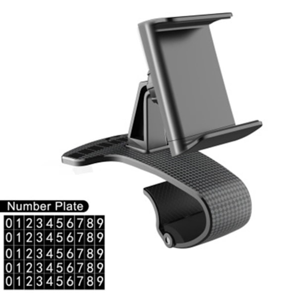 Universal 360 drejelig bilholder + nummerplade Black