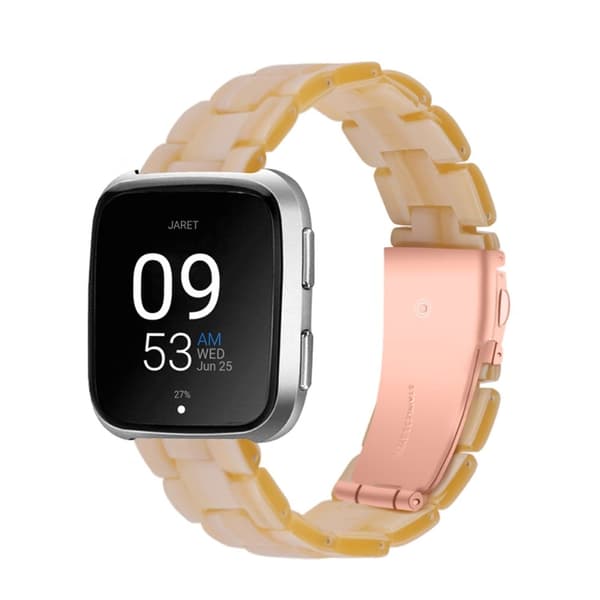 Fitbit Versa 2 / Versa Lite hurtigutløsende klokkerem av harpiks - Elfenben Brown