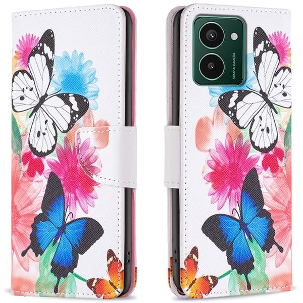 Wonderland HMD Pulse Pro flip kuoret - Kaksi Perhosta Pink