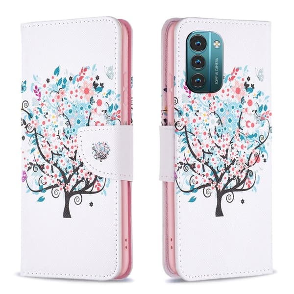 Wonderland Nokia G11 / Nokia G21 flip-etui - Blomstertre Multicolor