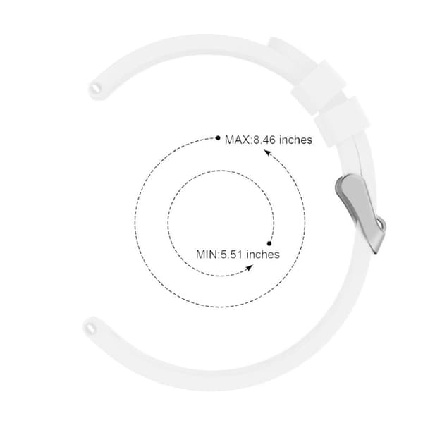 Samsung Galaxy Watch Active raidallinen silikoninen kellonauha - Valkoinen White