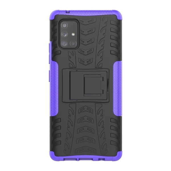 Offroad Cover - Samsung Galaxy A71 5G - Sort / Lilla Purple