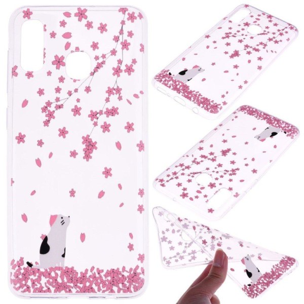 Huawei P30 Lite mønster cover - levende blomst Pink