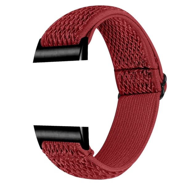 Fitbit Charge 4 / 3 elastisk nylonrem - Röd Röd
