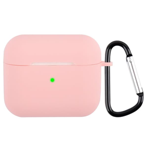 AirPods silikonfodral med karbinhake - Rosa Rosa