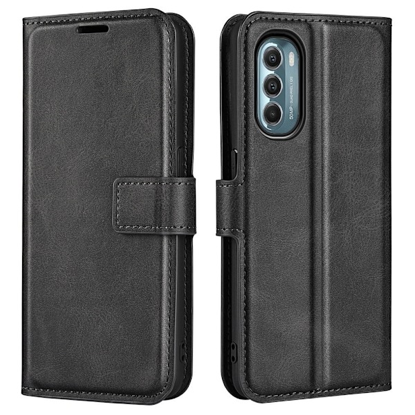 Motorola Moto G (2022) nahkainen lompakokkotelo - Musta Black