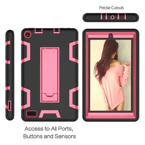 Amazon Kindle (2019) siisti silikonikotelo - Musta / Ruusu Black