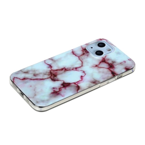 Marmormotiv iPhone 14 Plus skal - Röd Marmor Röd