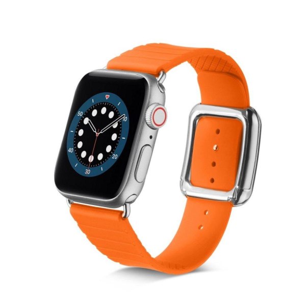 Apple Watch 42mm - 44mm silikoneurrem i moderne stil - Orange Orange