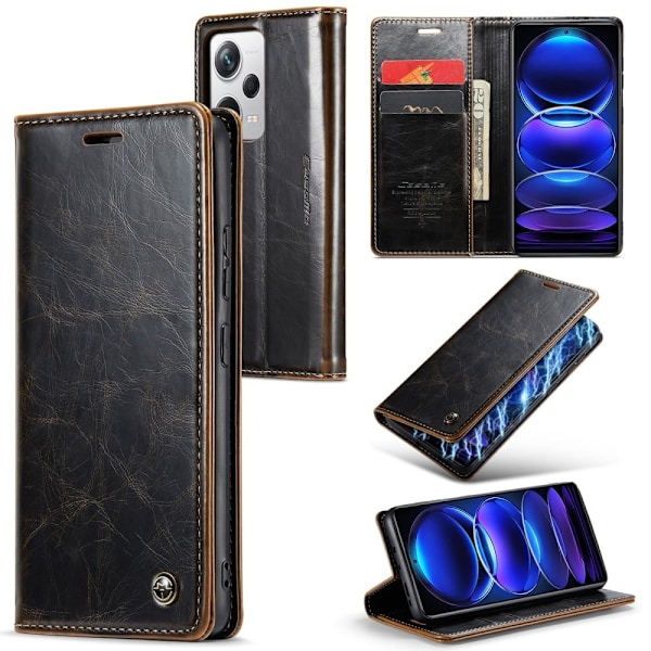 CaseMe Xiaomi Redmi Note 12 Pro Smooth Suojakotelo - Kahvi Brown