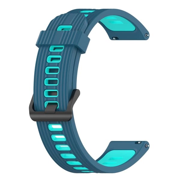 20 mm universal klockarmband i tvåfärgad silikon - Blå / Blågrön Blå