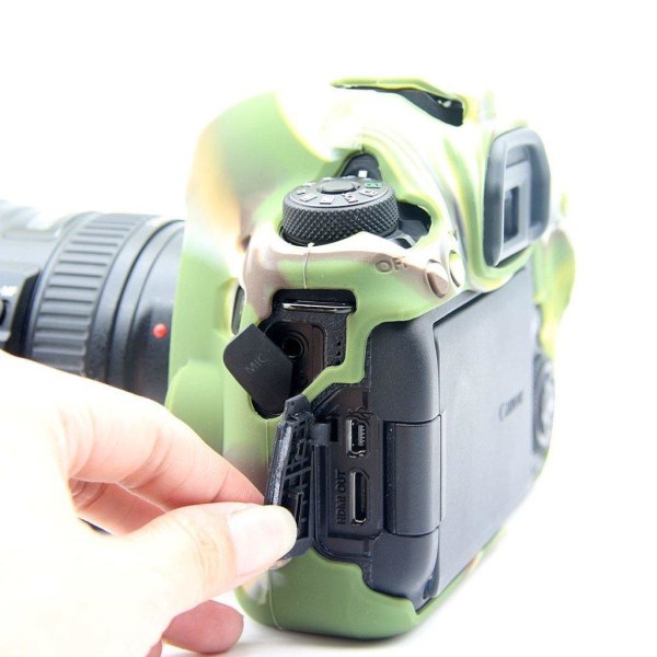 Canon EOS 6D Eco Ystävällinen Silikooni Kamera Suoja - Camo Vihr Green