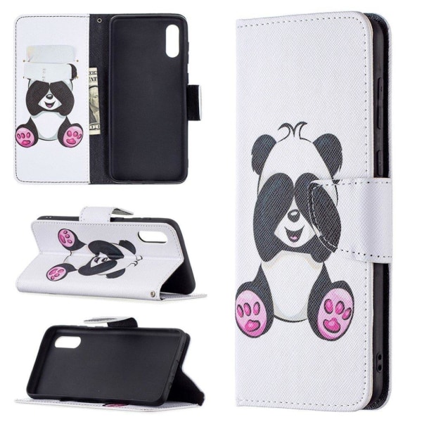 Wonderland Samsung Galaxy A02 Flip Etui - Sød Panda White