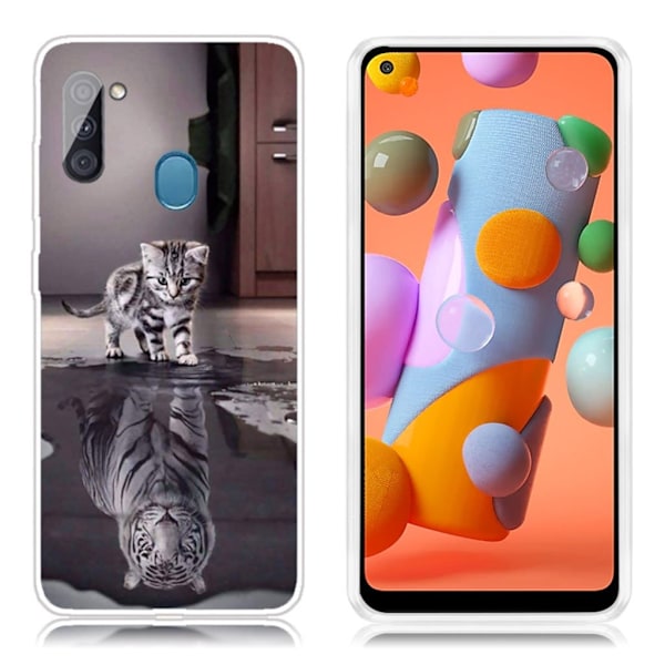 Deco Samsung Galaxy A11 Cover - Kat og Reflektion Multicolor