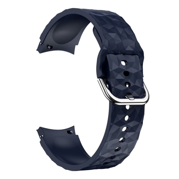 Samsung Galaxy Watch 5 / 5 Pro / 4 klockarmband i silikon i rombstil - Midnattsblå Blå