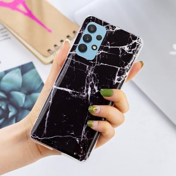 Marble Samsung Galaxy A32 5G Etui - Svart Black