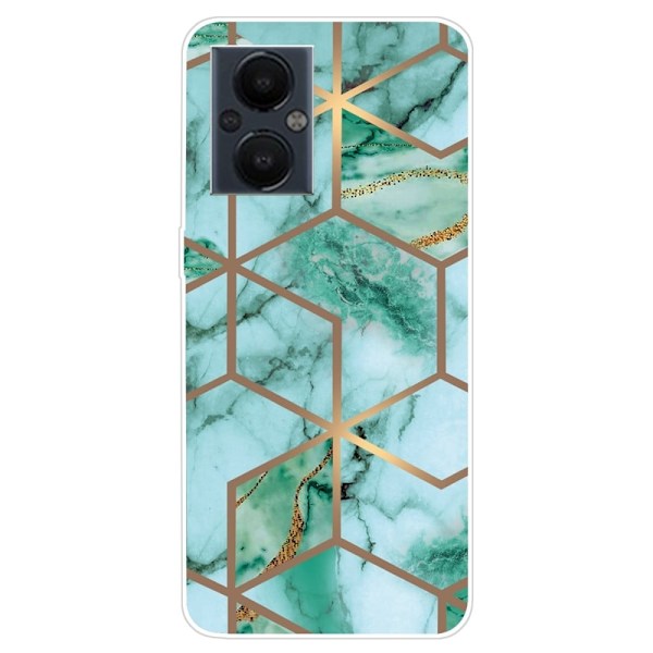 Marble OnePlus Nord N20 5G Suojakotelo - Emerald Cube Pattern Green