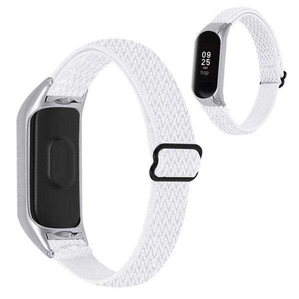 Xiaomi Mi Band 5 nylon elastic watch strap - White White