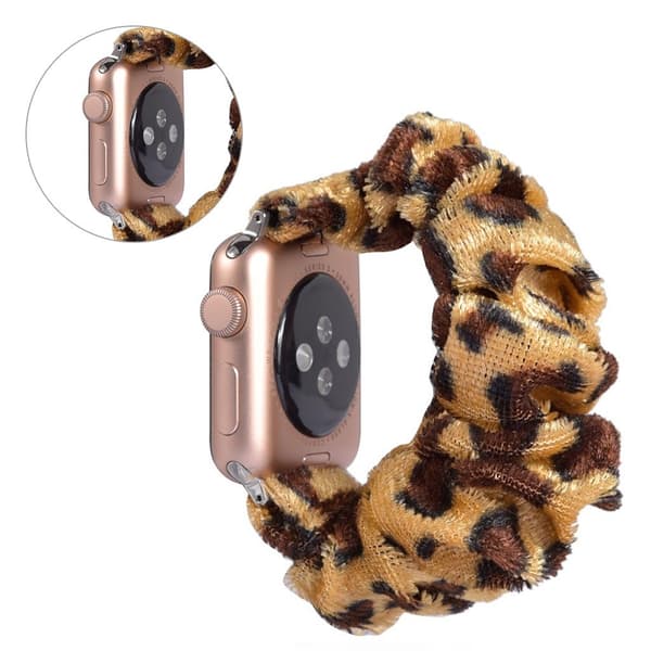 Apple Watch Series 5 40mm kuvioitu kangaskellonauha - Leopardikuvio Multicolor