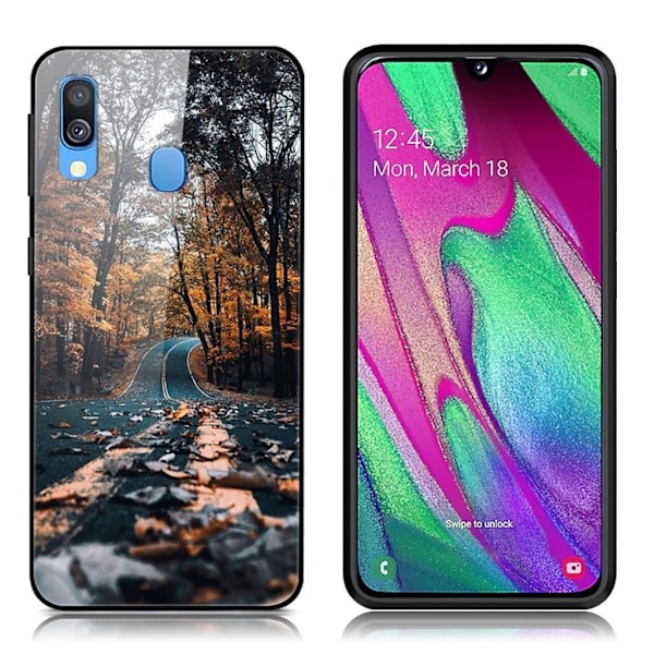 Fantasy Samsung Galaxy A40 deksel - Forest Road Multicolor