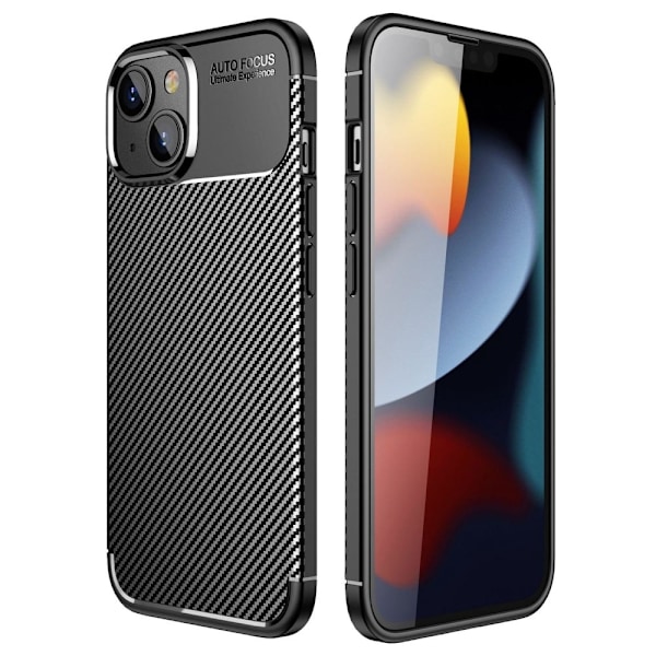 Carbon Shield iPhone 14 kotelot - Musta Black