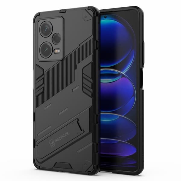 Iskunkestävä hybridikotelo Xiaomi Redmi Note 12 Pro Plus - Musta Black