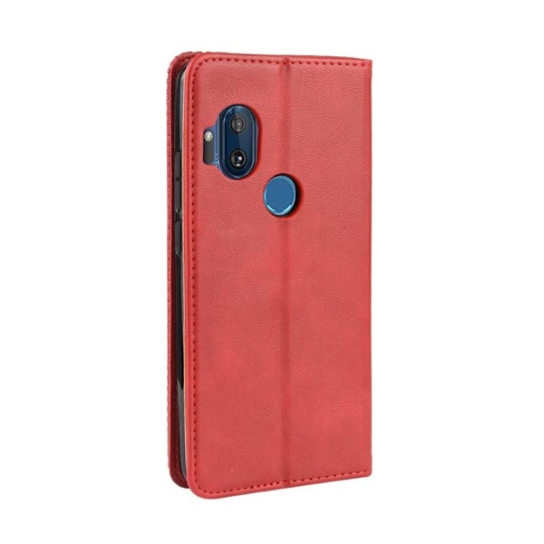 Bofink Vintage Motorola One Hyper nahkakotelo - Punainen Red
