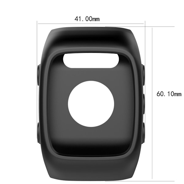 Iskunkestävä suojakuori Polar M400-kellolle - Musta Black