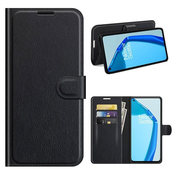 Classic OnePlus 9R Flippetui - Svart Black