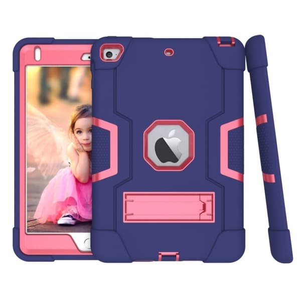 iPad Mini (2019) støtsikker hybrid deksel - Mørk Blå / Rose Blue