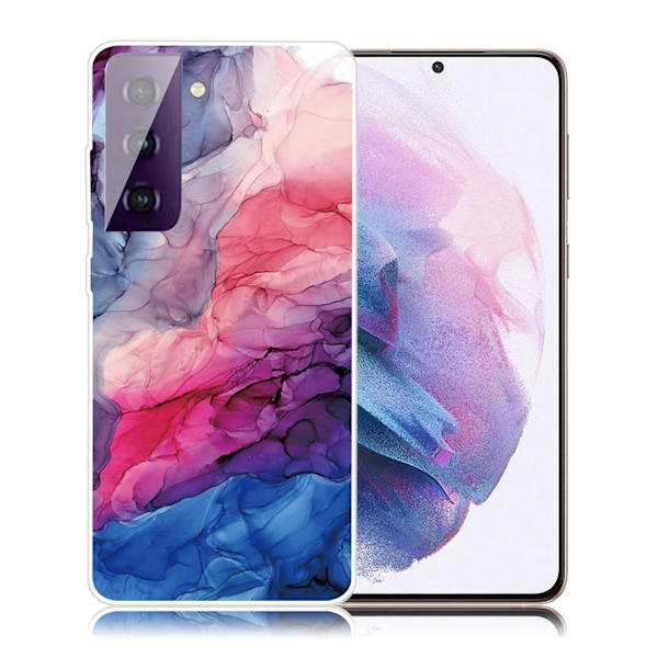 marmor Samsung Galaxy S21 Plus etui - Aqueous Vibrant mønster Multicolor