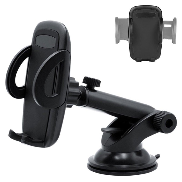 Universal rotatable telescopic arm phone holder Svart
