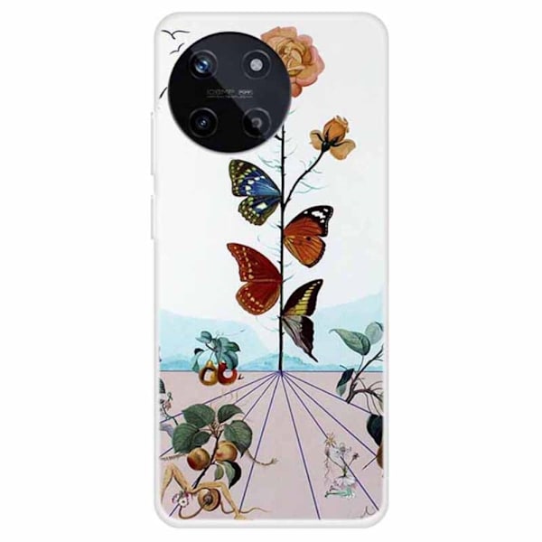 Imagine Realme 11 deksel - Sommerfuglblomst Multicolor