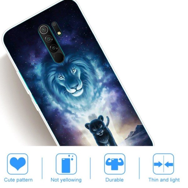 Deco Xiaomi Redmi 9 Suojakotelo - Lion Blue