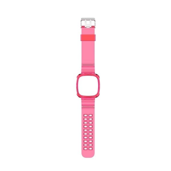 Fitbit Versa 3 / Sense läpinäkyvä silikoninen kellonauha - Ruusu Pink