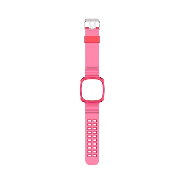 Fitbit Versa 3 / Sense transparent silikone rem - Rose Pink