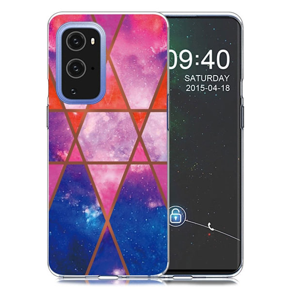Marble design OnePlus 9 Pro cover - Rose / Orange / Blå Multicolor