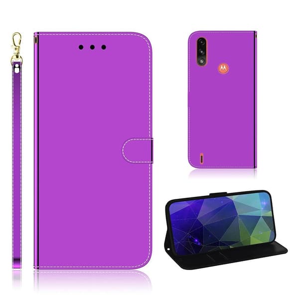 Mirror Motorola Moto E7 Power flip case - Violetti Purple