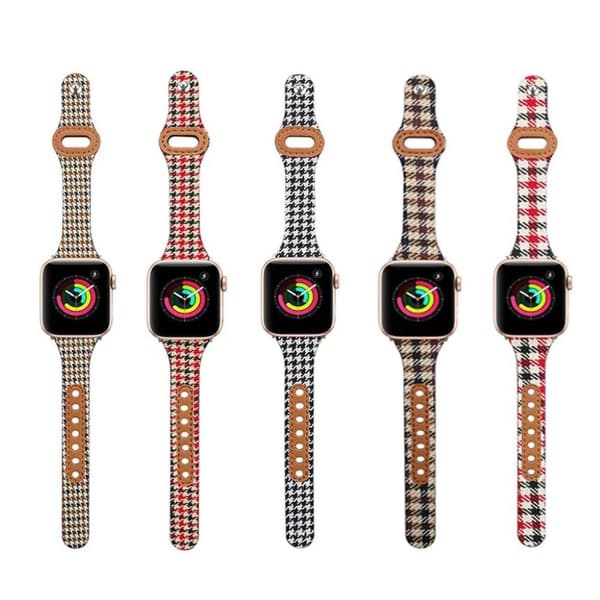 Apple Watch 40mm liner design nahkakellon ranneke - Punainen Pääsky Vyötärö Red