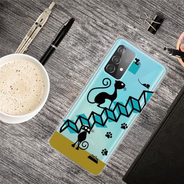 Deco Samsung Galaxy A72 5G Etui - Katt og Trapp Multicolor