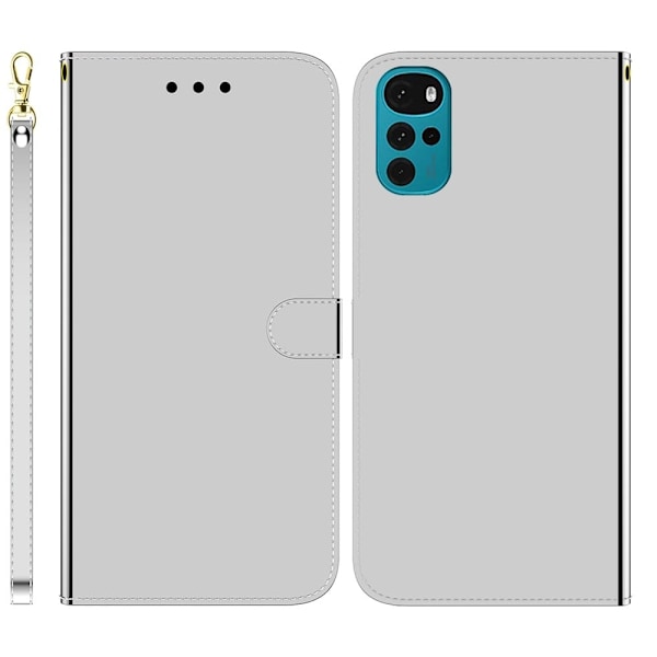 Mirror etui til Motorola Moto G22 - Sølv/Grå Silver grey