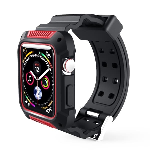 Apple Watch Series 4 44mm erstatnings urrem i silikone - Rød Red