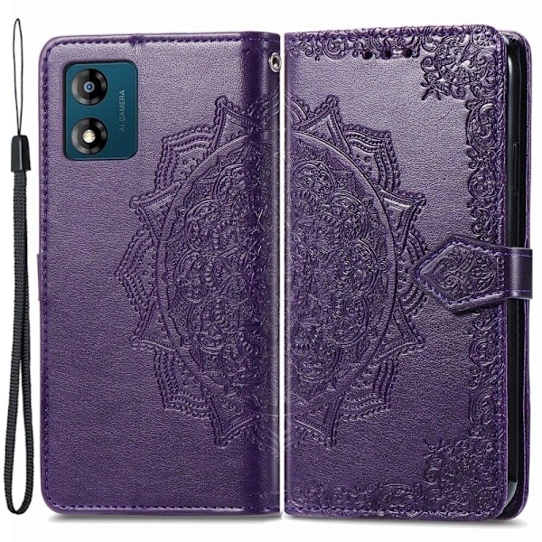 Mandala Motorola Moto E13 Flip Etui - Lilla Purple