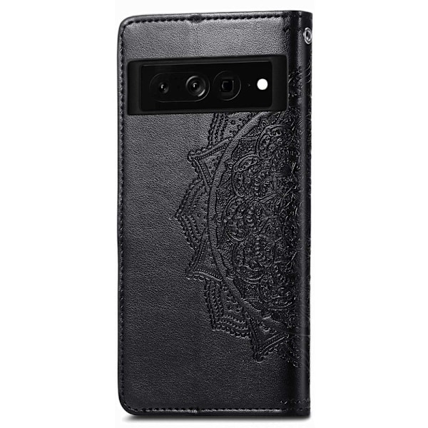 Mandala läder Google Pixel 7 Pro fodral - Svart Svart