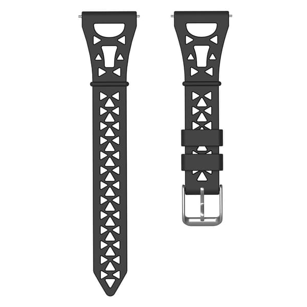 22mm Universal tower design silikoni ranneke - Musta Black