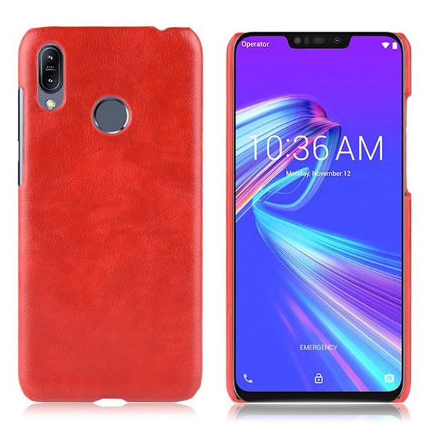 Asus ZenFone Max (M2) trykt mønster læderetui - Rød Red