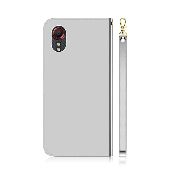 Mirror Samsung Galaxy Xcover 5 flip case - Hopea Silver grey