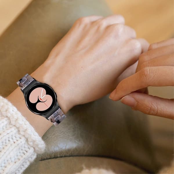 Tyylikäs hartsityylinen kellohihna Samsung Galaxy Watch 4:lle - Harmaa Silver grey