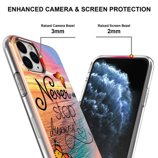 Marble design iPhone 11 Pro cover - Hold Aldrig Op Med At Drømme Multicolor